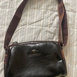 Black and Brown Messenger Bag